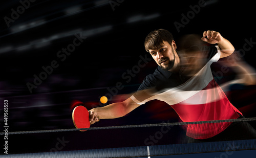 Obraz na płótnie Man playing ping pong