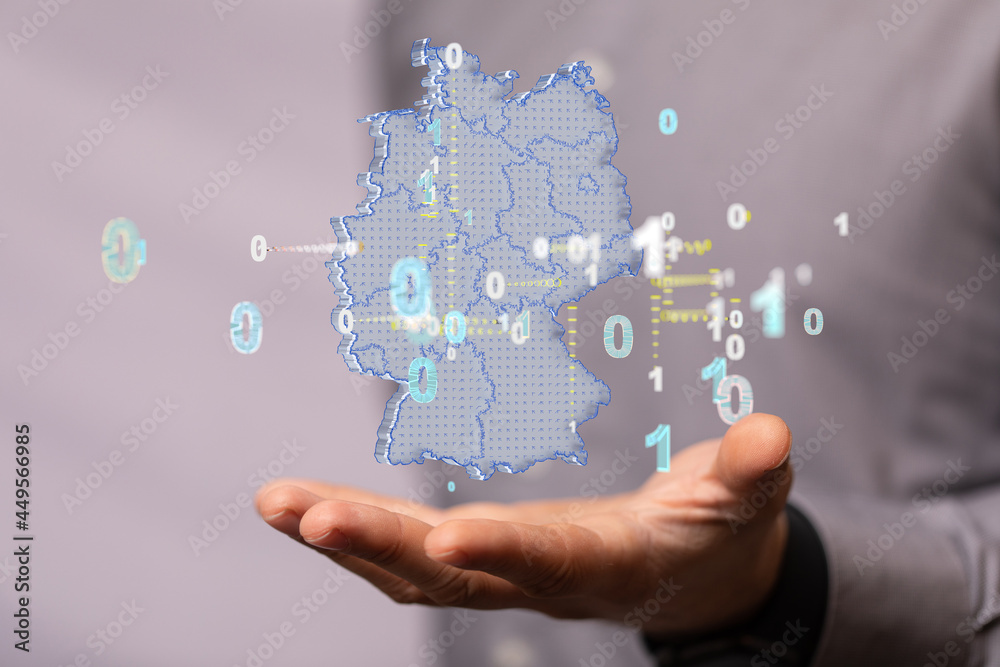 Hologram Of Germany. Map of Germany Hologram Of Germany. Map of Germany