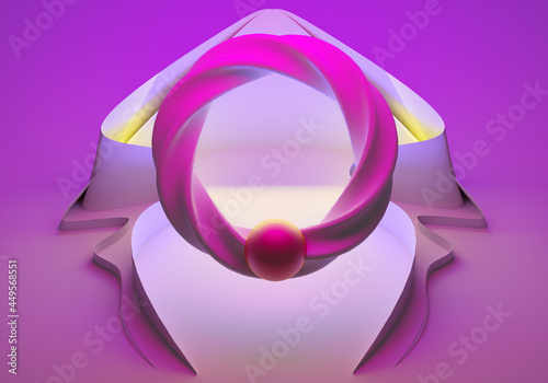 Abstraction with pink-purpl...