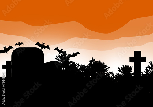 Halloween banner with night...
