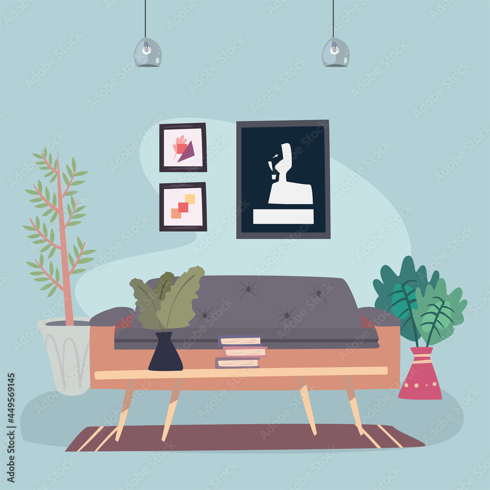 Fototapeta premium beautiful livingroom scene