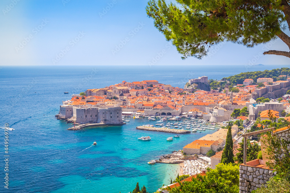 Dubrovnik Old Town during the day in the summer