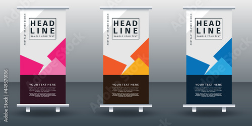 Roll up banner set design template design. Modern Design. Geometric Banner Vector illustration