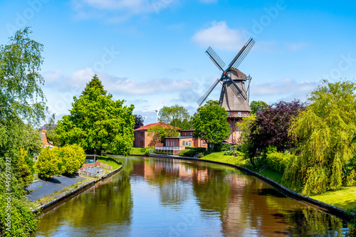 Mühle in Hinte, Gallerieholländer, Niedersachsen, Deutschland 