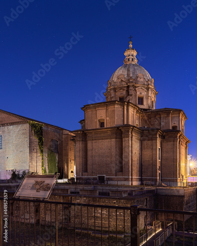 Quadro em tela Foro di Cesare Rome by night