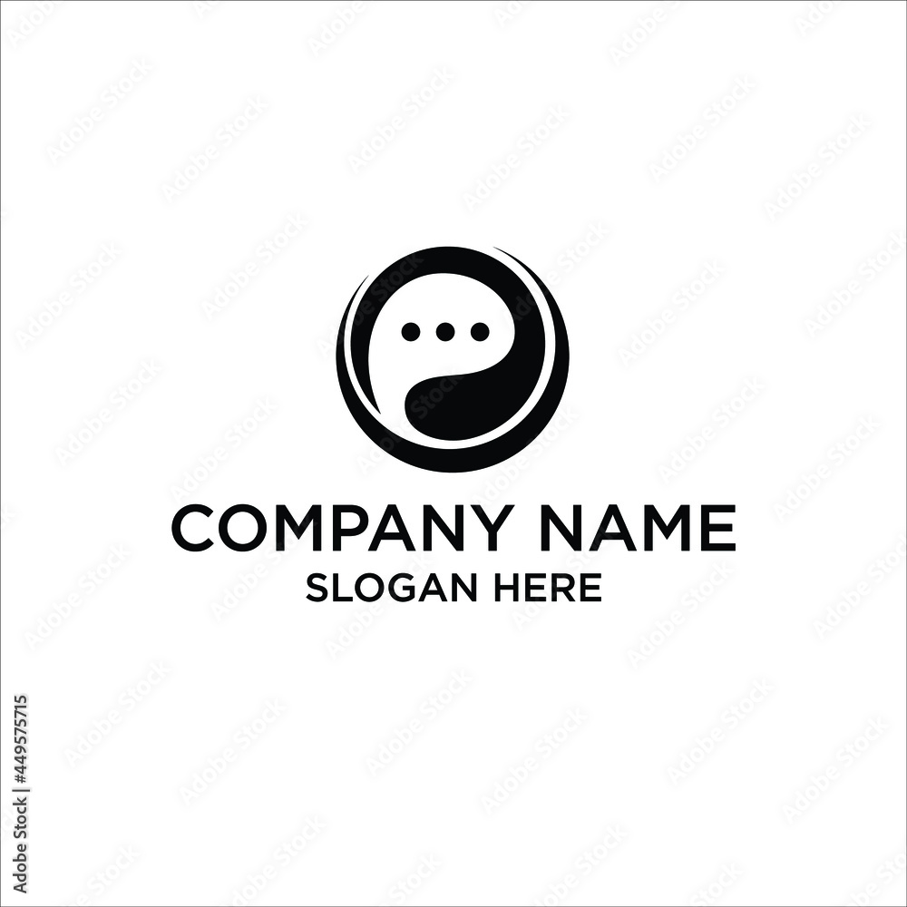 O chat logo design in vector for Awesome minimal trendy professional logo design template on black color.. O chat logo design in vector for Awesome minimal trendy professional logo design template on black color..