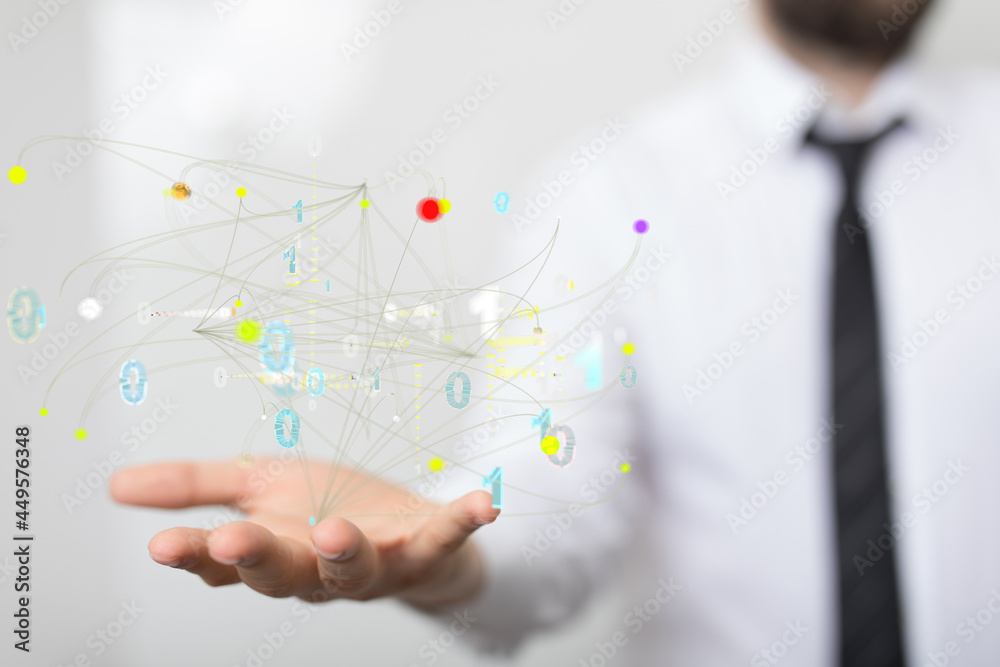 Technology background. Big data concept. Binary Technology background. Big data concept. Binary