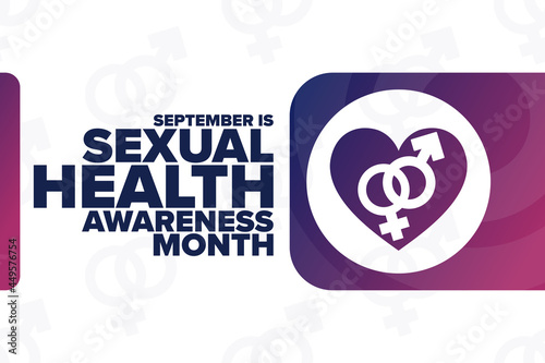 September is Sexual Health Awareness Month. Holiday concept. Template for background, banner, card, poster with text inscription. Vector EPS10 illustration.