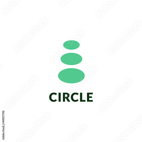 Logo Vector Modern Stone Rock Creative Circle Abstract Template