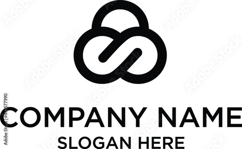 latter S cloud logo,vector