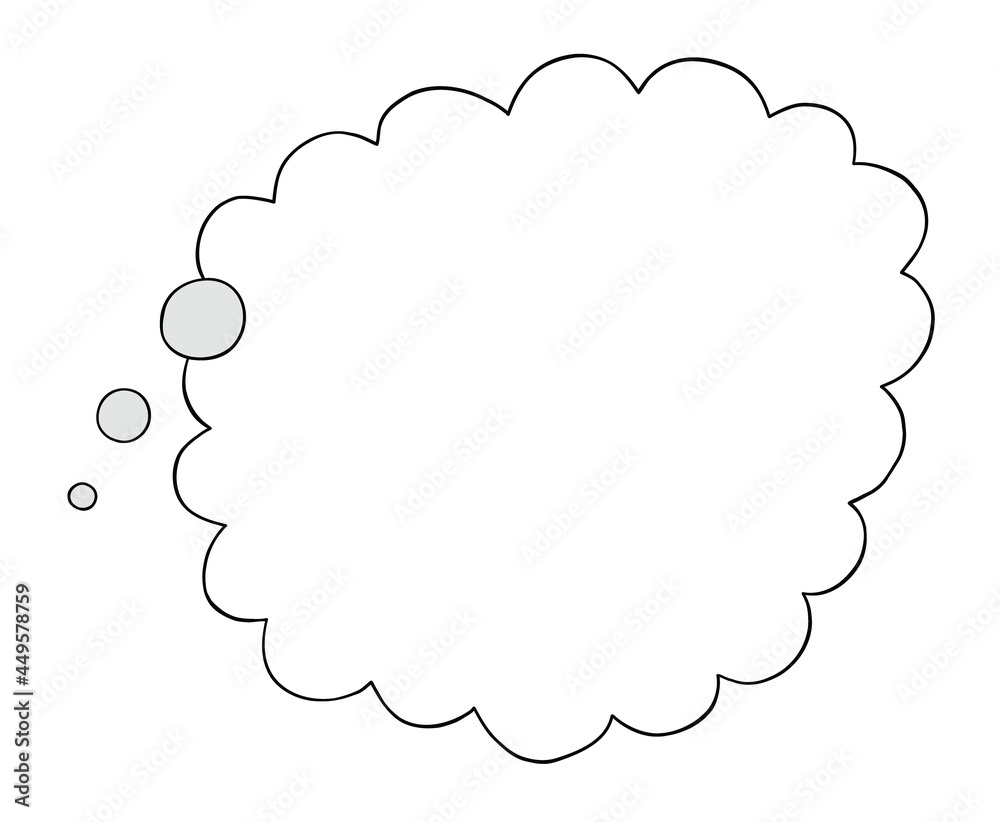 Cartoon blank thought bubble, vector illustration Cartoon blank thought bubble, vector illustration