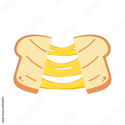 Sandwich cheese vector. Bread vector. wallpaper. background. Cheese stretch.