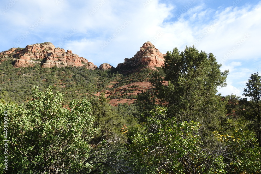 The picturesque scenery of the wilderness areas that surround the scenic desert town of Sedona, Arizona.