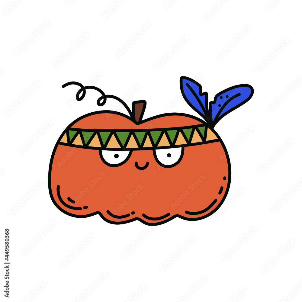 Cartoon vector illustration of halloween pumpking Cartoon vector illustration of halloween pumpking