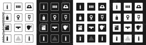 Set Spray can nozzle cap, Paint spray, Paint, gouache, jar, dye, Marker pen, Vandal and bucket icon. Vector