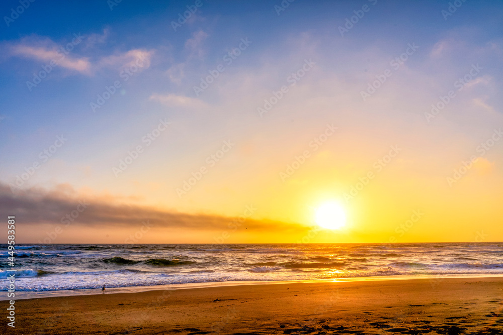 Sunset on the beach, ocean, sky, sun Sunset on the beach, ocean, sky, sun