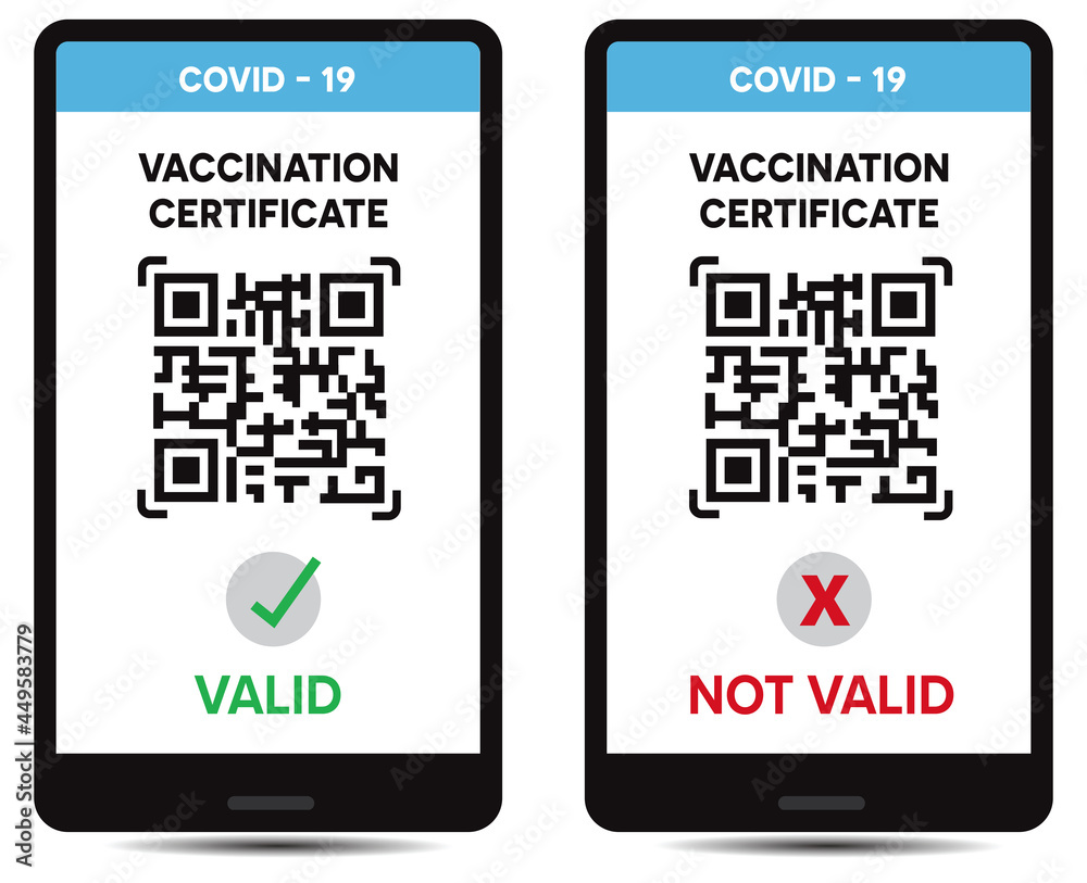 vaccine covid-19 passport card qr code design vector vaccine covid-19 passport card qr code design vector