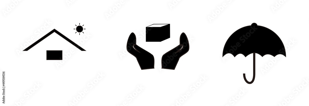 icon set for cardboard box, vector symbol illustration icon set for cardboard box, vector symbol illustration