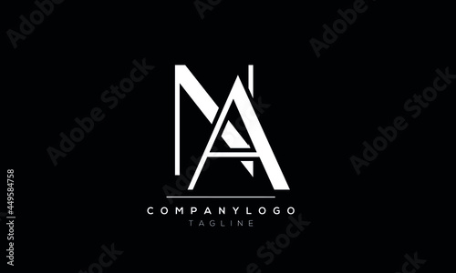 Abstract Letter Initial NA AN Vector Logo Design Template photo