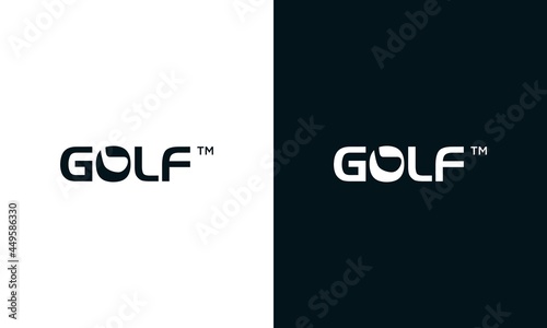 golf club emblem logotype template vector Design Illustration with letter O ball tee logo element