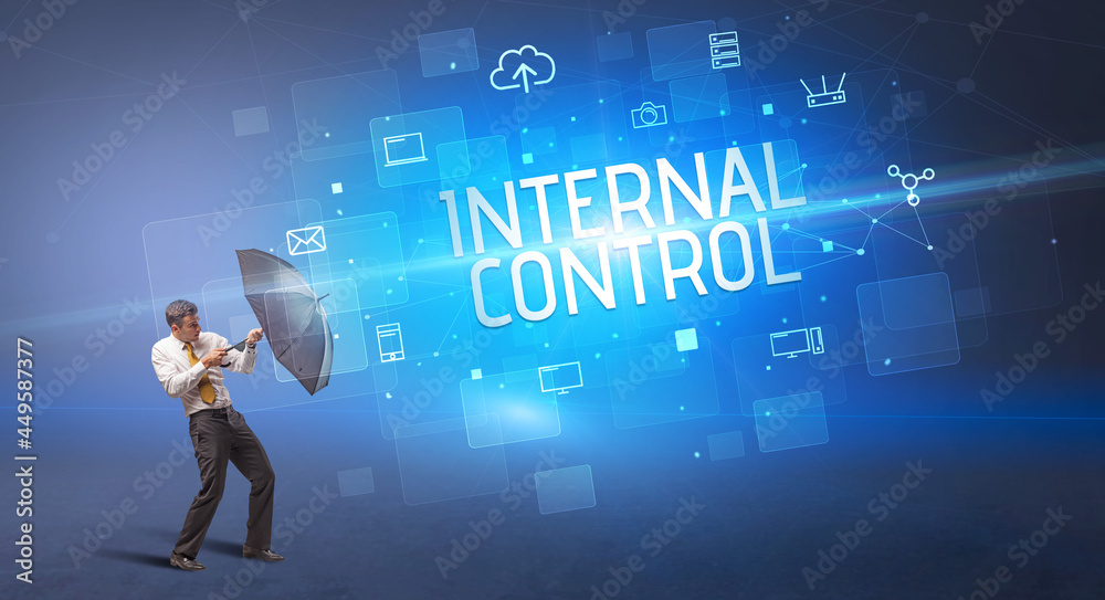 defending with umbrella from cyber attack