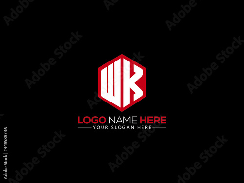 Letter WK Logo, creative wk logo icon vector for your brand photo
