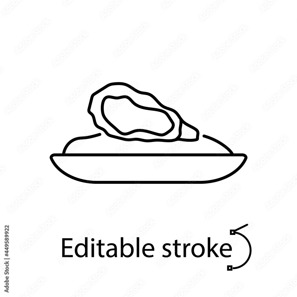 Oyster omelette gradient linear vector icon. Taiwanese night market favourite. Asian cuisine restaurant dish Oyster omelette gradient linear vector icon. Taiwanese night market favourite. Asian cuisine restaurant dish