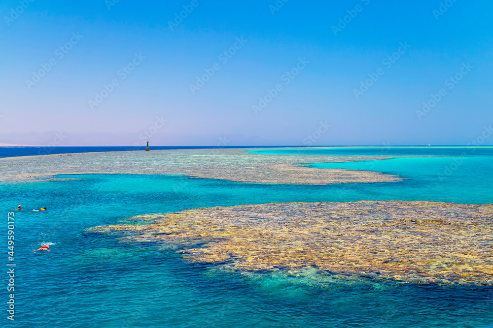 Egypt, Sharm el Sheikh - July 23, 2021. Tiran island Jackson reef.