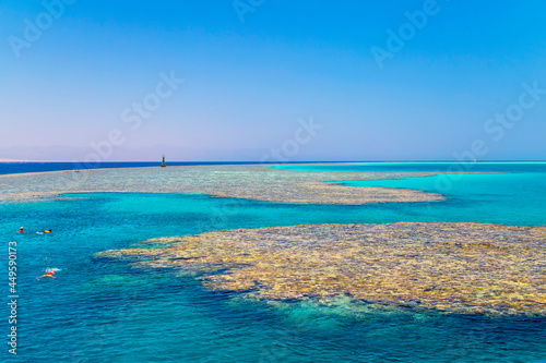 Fototapeta Naklejka Na Ścianę i Meble -  Egypt, Sharm el Sheikh - July 23, 2021. Tiran island Jackson reef.