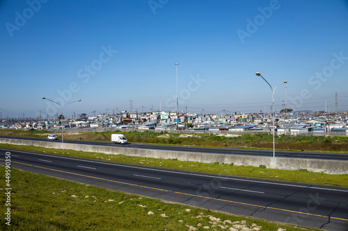 The densely populated township of Khayelitsha near Cape Town, South Africa.

