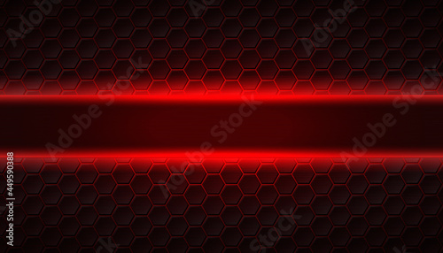 abstract red background with glowing linesAbstract dark red background with hexagonal tiles.