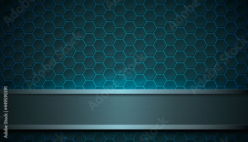 Abstract hexagonal background with place for text.