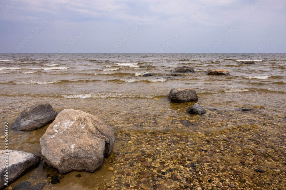 Lake Of The Woods - A very large lake with a rocky shore.
