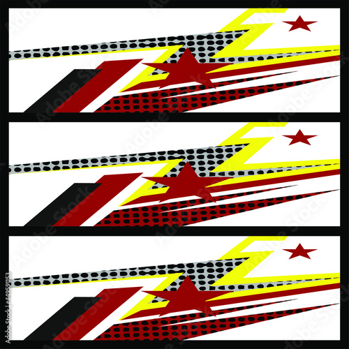 Racing car wrap. Abstract strip for racing car wrap, sticker, and decal