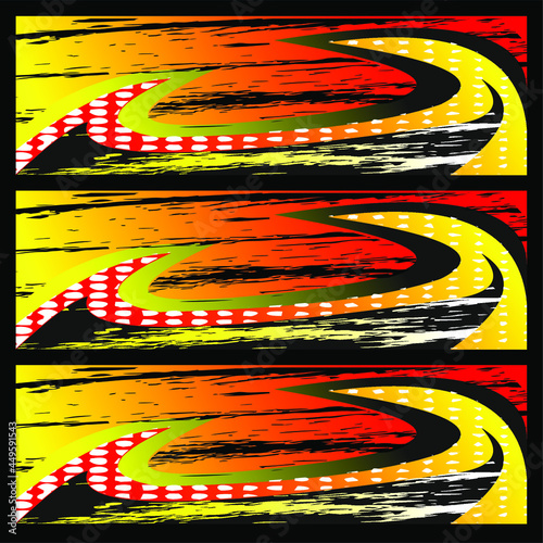 Racing car wrap. Abstract strip for racing car wrap, sticker, and decal