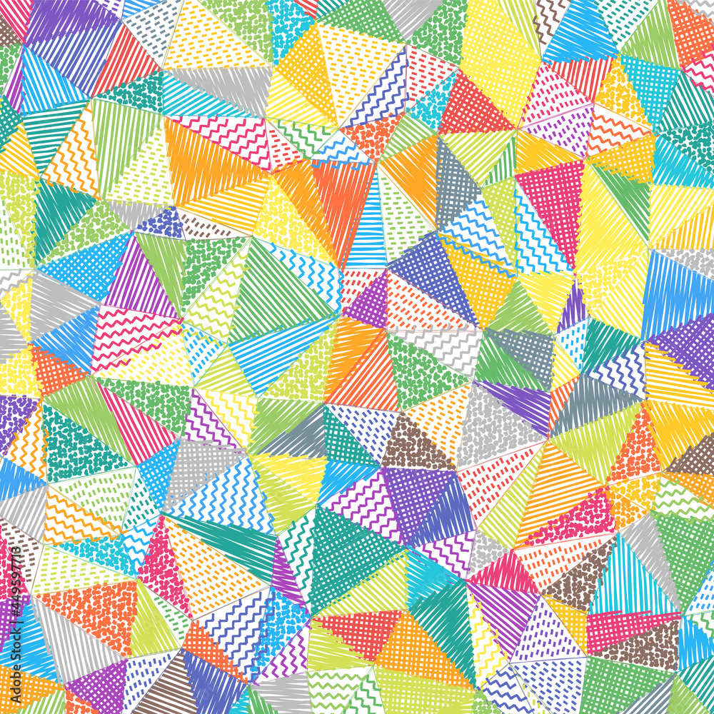 Low poly sketch background. Attractive square pattern. Awesome abstract background. Vector illustration.