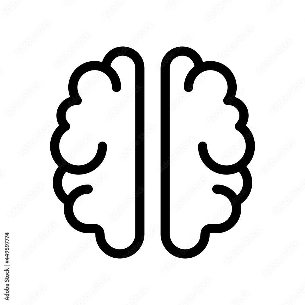 brain icon illustration vector graphic