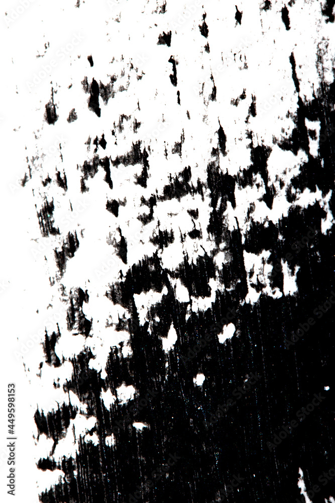 Obraz premium Black Paint Stripes and lines on White Background for Abstract Design