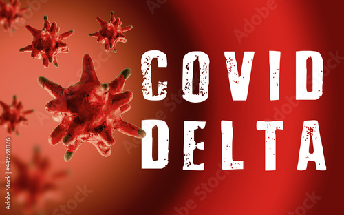 COVID Coronavirus - cząsteczki lambda i delta ramka