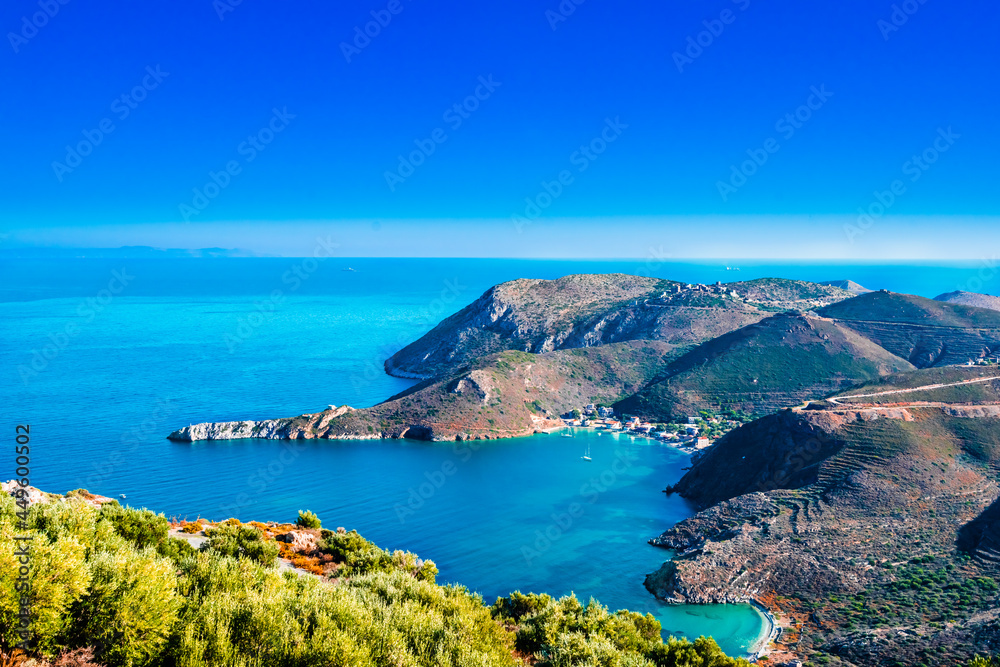 Porto Kagio, a seaside village in Laconian Mani, Peloponnese, Greece