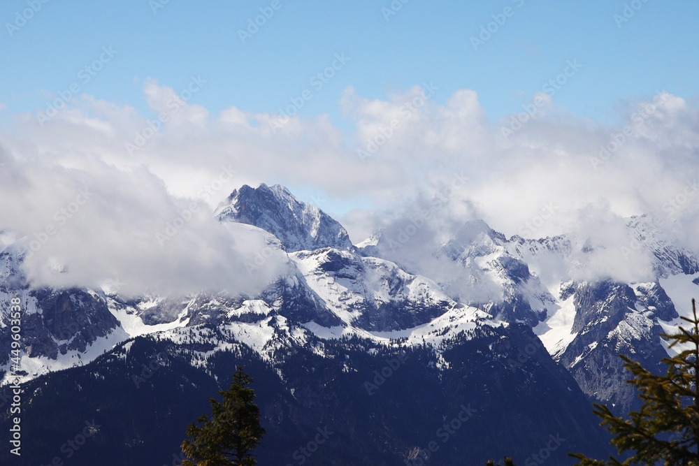 Panorama of Alpspitze from Garmisch-Partenkirchen, Germany
