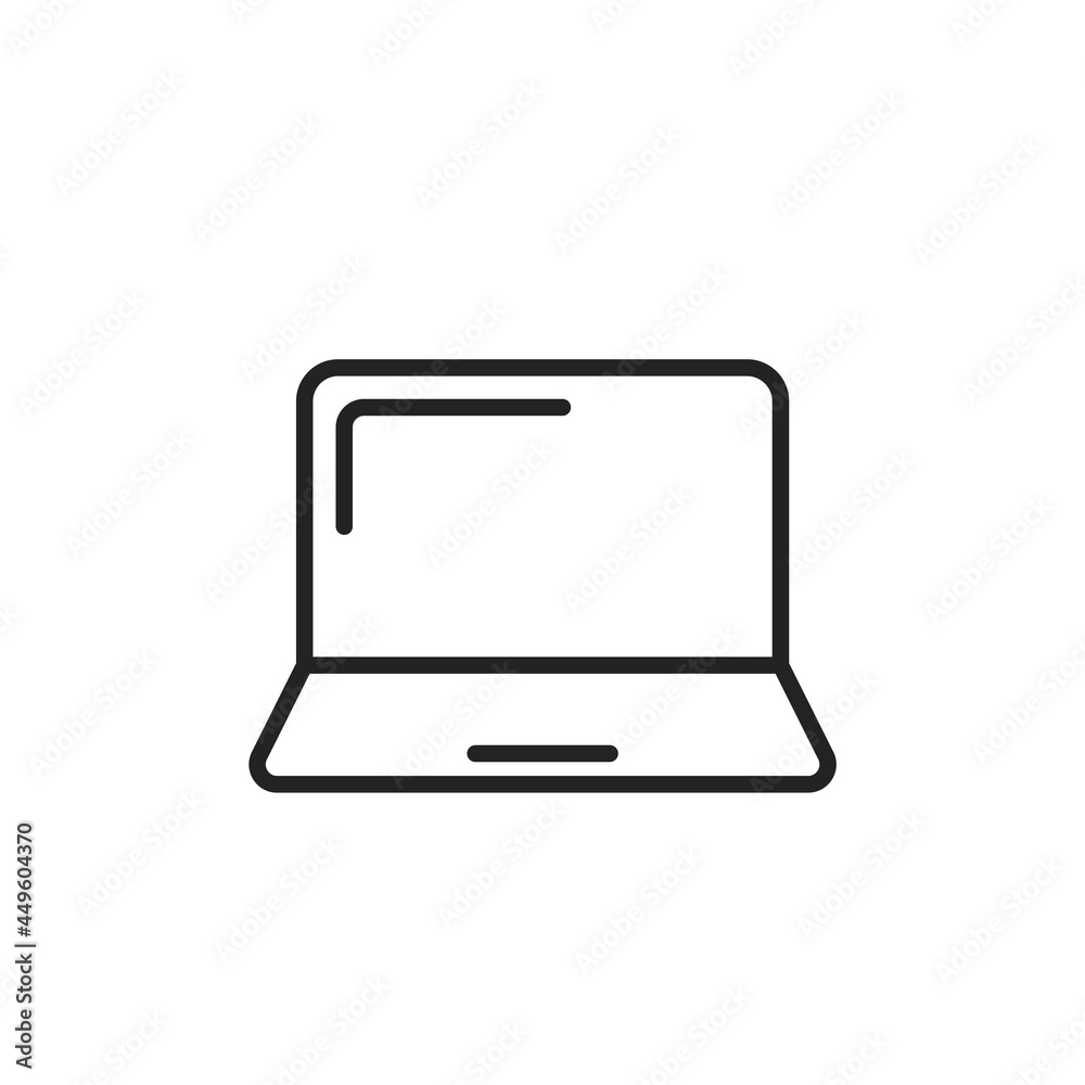 laptop line icon. pc and computing technology. electrical appliance laptop line icon. pc and computing technology. electrical appliance