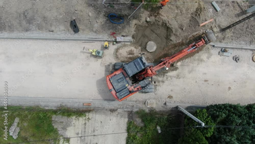 Road construction at work Road construction at work