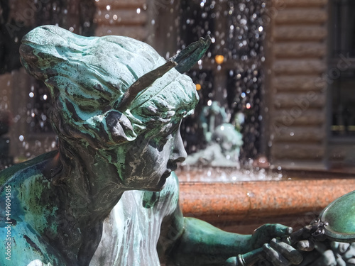 Sculpture of the Hygieia fountain at the city hall in Hamburg photo