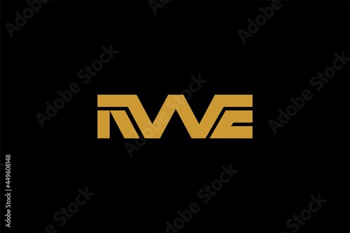 Letter KWE abstract logo design vector. KWE monogram sign.