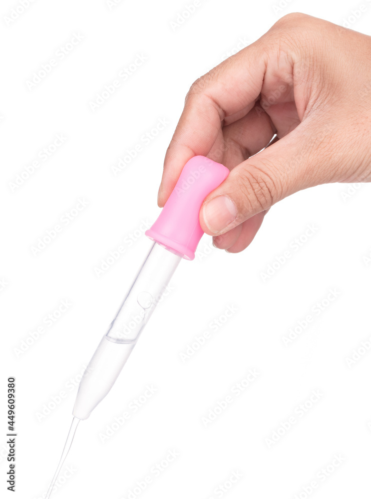 hand hold tool medicine dropper isolated on a white background hand hold tool medicine dropper isolated on a white background