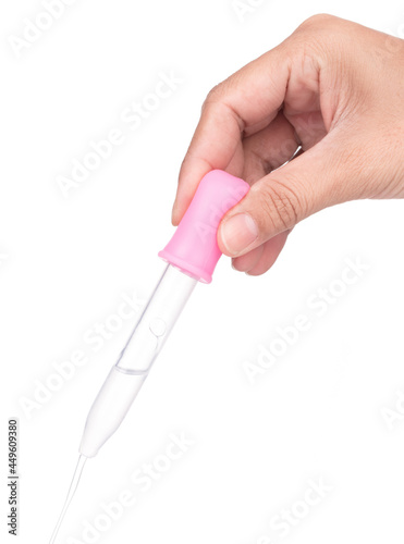 hand hold tool medicine dropper isolated on a white background