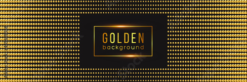 Golden luxury background with beads. Vector illustration.