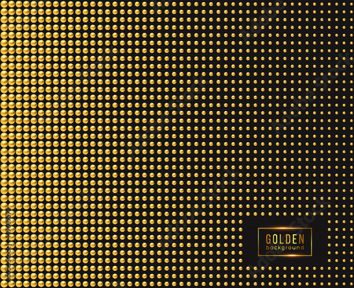 Golden luxury background with beads. Vector illustration.