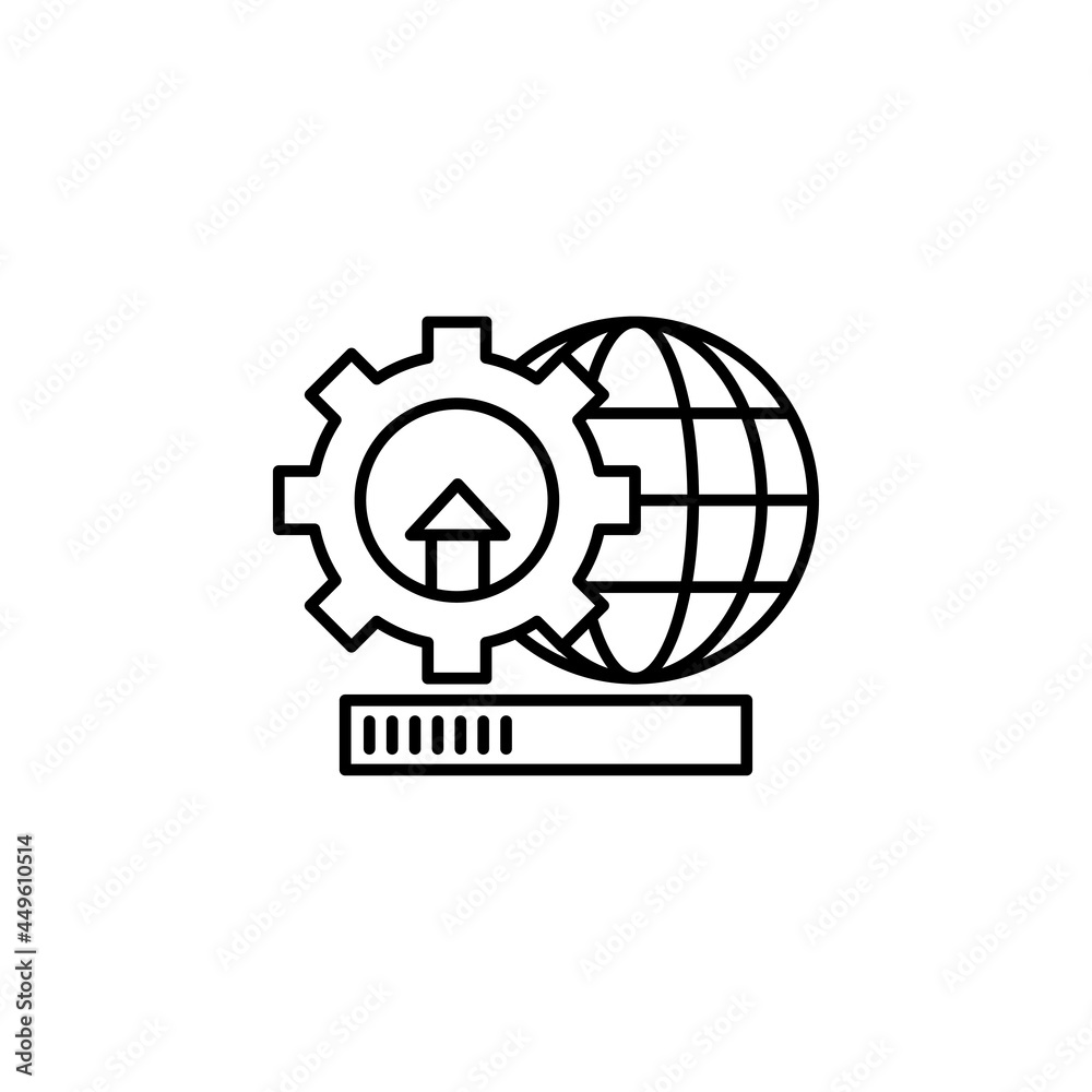 Web uploading configuration icon Web uploading configuration icon